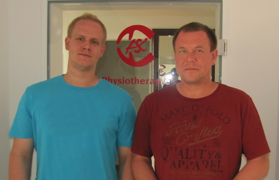 Das Team um die Physiotherapie Kretzschmar besteht aus Andreas Kretzschmar (rechts im Bild) und Sebastian Kretzschmar (links im Bild).